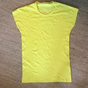 Bright yellow lululemon shirt